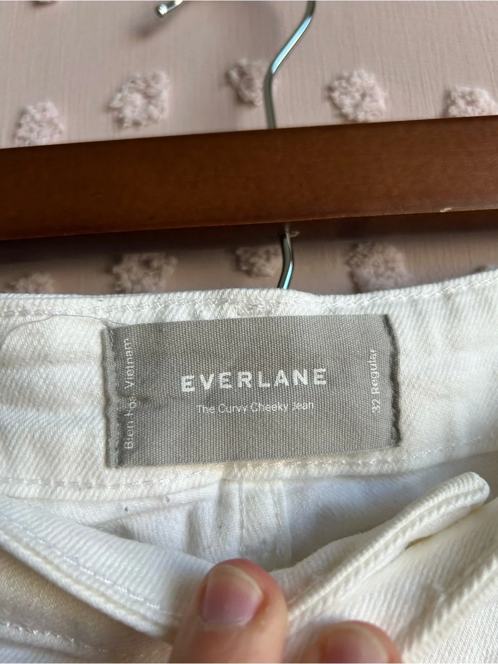 Everlane The Curvy Cheeky Jean Straight Leg Az 32 White